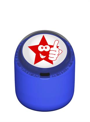 Okey Diyen Şakacı Yıldız Motivasyon Kaşesi 22mm Yuvarlak