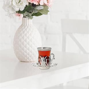 Busem Ahsen Çay Seti 18 Parça-Nikel