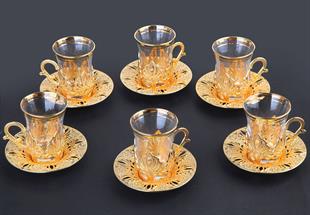 Busem Ahu Çay Seti 18 Parça-Altın