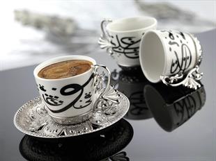 Busem Lal Alanur Kahve Seti 18 Parça-Nikel