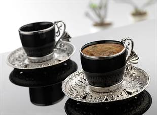 Busem Lal Elegans Kahve Seti 18 Parça-Nikel