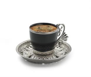 Busem Lal Elegans Kahve Seti 18 Parça-Nikel