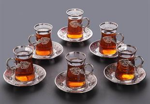 Busem Sefa Çay Seti 18 Parça-Nikel