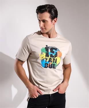Renkliİ stanbul Baskılı Regular Kalıp T-shirt