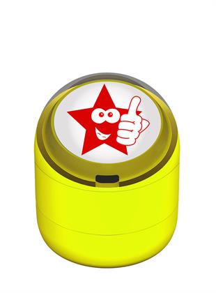 Okey Diyen Şakacı Yıldız Motivasyon Kaşesi 22mm Yuvarlak