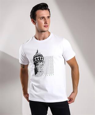 Galata Tower Baskılı Regular Kalıp T-shirt