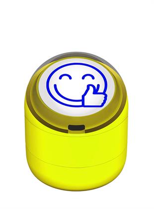 Gülen Emojili Okey Motivasyon Kaşesi 22mm Yuvarlak