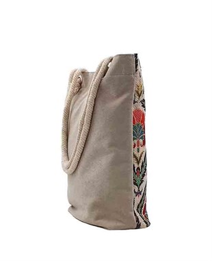 Çiçek Desenli Goblen Dokuma Heybe Çanta