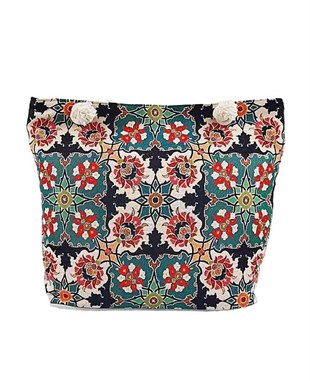 Çini Motifli Goblen Dokuma Plaj Çantası