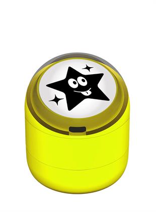 Şakacı Yıldız Emojili Motivasyon Kaşesi 22mm Yuvarlak