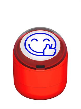 Gülen Emojili Okey Motivasyon Kaşesi 22mm Yuvarlak