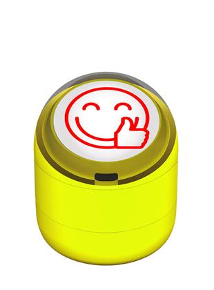 Gülen Emojili Okey Motivasyon Kaşesi 22mm Yuvarlak