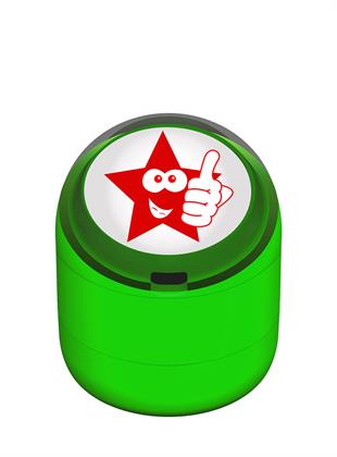 Okey Diyen Şakacı Yıldız Motivasyon Kaşesi 22mm Yuvarlak