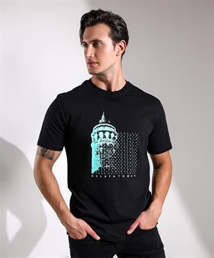 Galata Tower Baskılı Regular Kalıp T-shirt