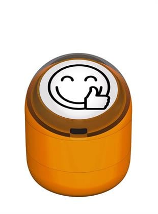 Gülen Emojili Okey Motivasyon Kaşesi 22mm Yuvarlak