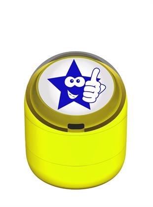 Okey Diyen Şakacı Yıldız Motivasyon Kaşesi 22mm Yuvarlak