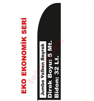 Eko Jumbo Yelken Bayrak Baskılı 100cm x 400cm