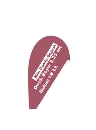 Eko Mini Damla Yelken Bayrak Baskılı 50cm x 100cm