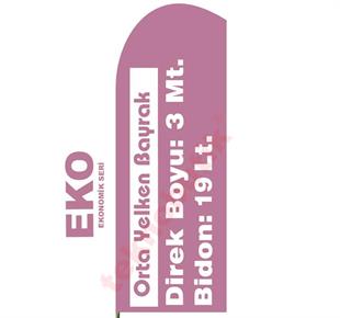Eko Orta Yelken Bayrak Baskılı 75cm x 200cm