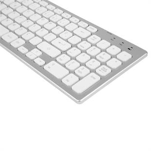 Everest KB-80W Beyaz/Gümüş Ultra İnce Kablosuz Klavye