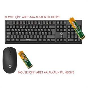Everest KM-2510 Kablosuz Klavye+Mouse Siyah