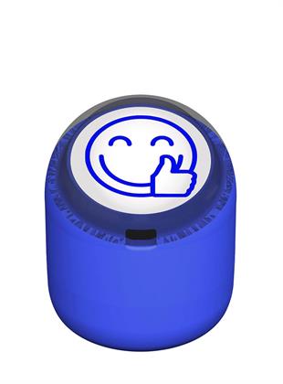 Gülen Emojili Okey Motivasyon Kaşesi 22mm Yuvarlak