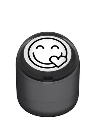 Gülen Emoji Kalp Motivasyon Kaşesi 22mm Yuvarlak