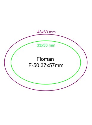 Floman F-50 Flash Kaşe 37x57mm Oval
