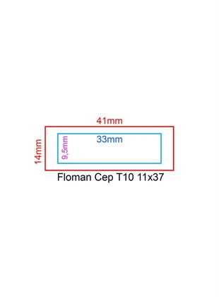 Floman Kırmızı T-10 Flash Cep Kaşe11x37mm