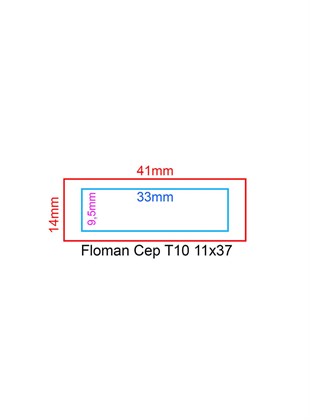 Floman Gri T-10 Flash Cep Kaşe11x37mm