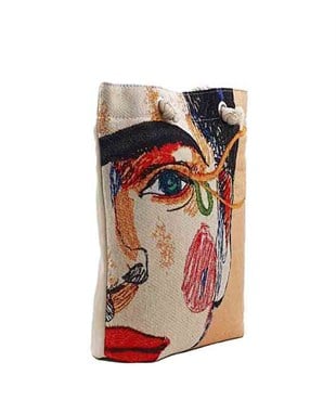 Frd Desenli goblen Dokuma Heybe Çanta