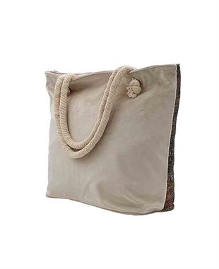 Firida Desenli Goblen Dokuma plaj Çantası