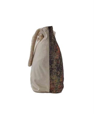 Firida Desenli Goblen Dokuma plaj Çantası