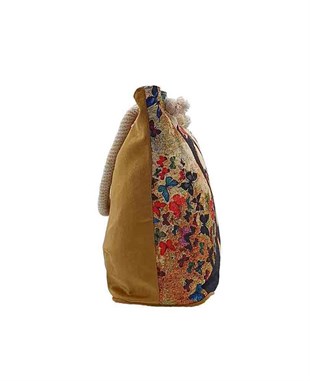 Frd Desenli Goblen Dokuma plaj Çantası