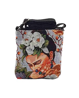 Frda Desenli Goblen Dokma Postacı Çantası