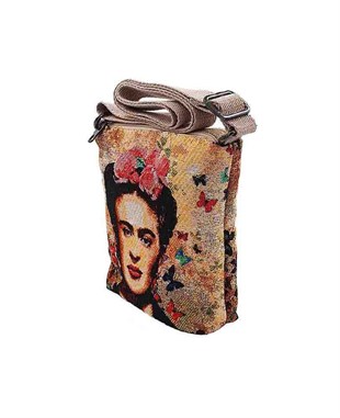 Frda Desenli Goblen Dokma Postacı Çantası