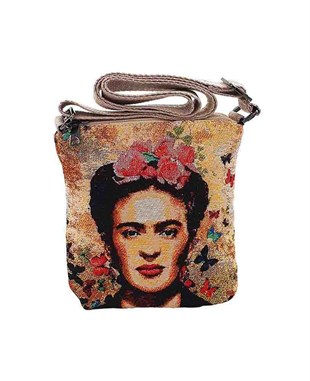 Frda Desenli Goblen Dokma Postacı Çantası