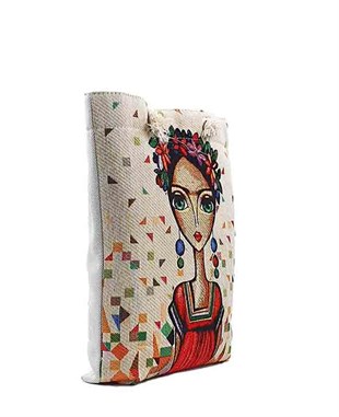 Frda Desenli Goblen Dokuma Heybe Çanta