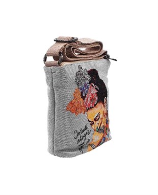 Frda Desenli Goblen Dokuma Postacı Çantası