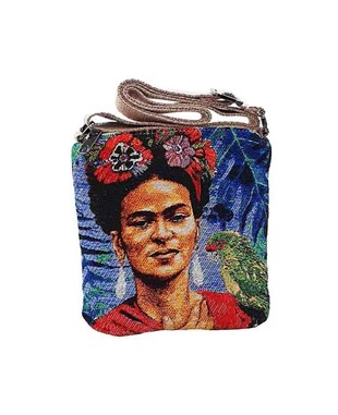 Frda Desenli goblen Dokuma Postacı Çantası