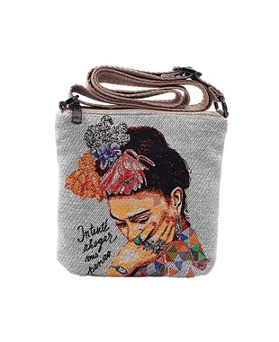 Frda Desenli Goblen Dokuma Postacı Çantası