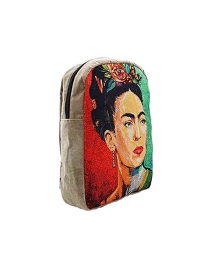 Frda Desenli Goblen Dokuma Sırt Çantası