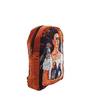 Frda Desenli Goblen Dokuma Sırt Çantası