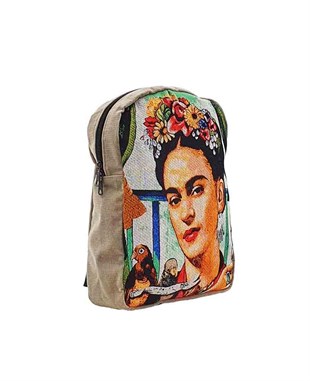 Frda Desenli Goblen Dokuma Sırt Çantası