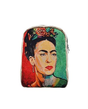 Frda Desenli Goblen Dokuma Sırt Çantası