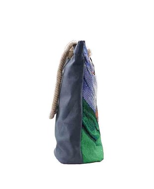 Galata Kulesi Görselli Dokuma Goblen Heybe Çanta