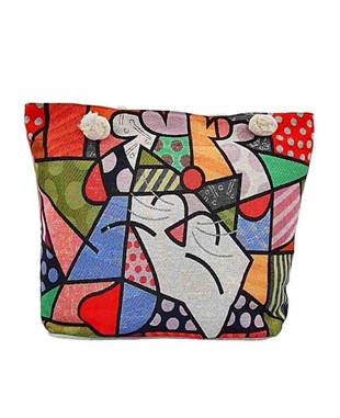 Hello Kitty Goblen Dokuma Plaj Çantası