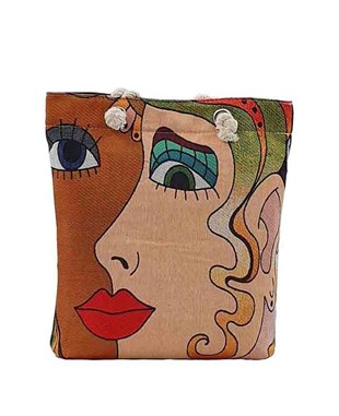 İki Yüz Mandala Desenli Goblen Dokum Heybe Çanta