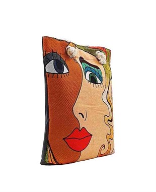 İki Yüz Mandala Desenli Goblen Dokum Heybe Çanta