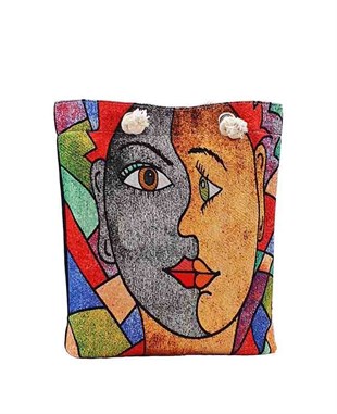 İki Yüz Mandala Desenli Goblen Dokuma Heybe Çanta